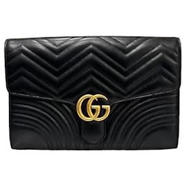 Gucci Clutch GG Marmont Matelassé Nero