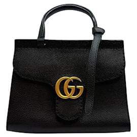 Gucci Borsa GG Marmont Mini con Manico Nero