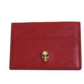 Kartenhalter aus rotem Gold mit Totenkopf - Alexander Mcqueen
