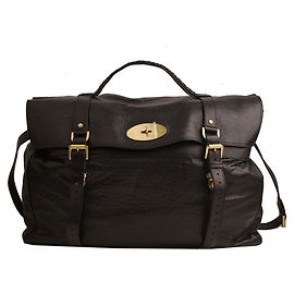 Mulberry Borsa da viaggio Postman Lock Alexa nera
