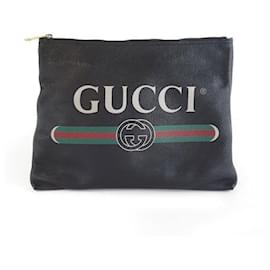 Portfolio medio in pelle con logo - Gucci