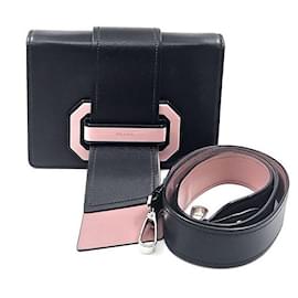 Mini Schultertasche aus Stadtkalbsleder mit Band - Prada
