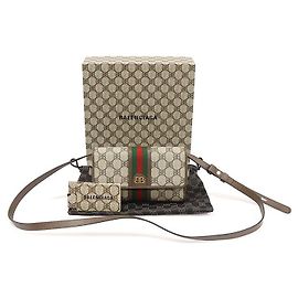 Balenciaga Borsa a Spalla Gucci in Tela Marrone Hacker WEB
