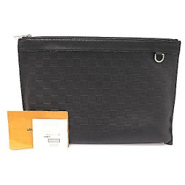 Louis Vuitton Clutch Pochette Discovery in Pelle Damier Infini