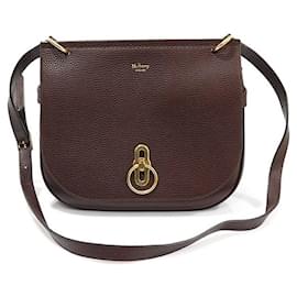 Mulberry Borsa a spalla Amberley media in pelle granata pesante