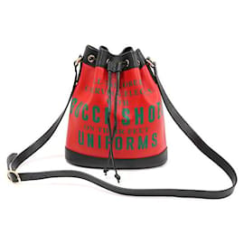 Borsa a spalla mini secchiello Ophidia in pelle rossa edizione limitata anniversario - Gucci