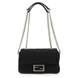 Midi-Stofftasche mit Baguette-Kette - Fendi