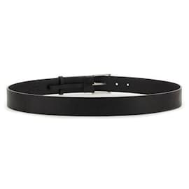 Check Leather Belt - Burberry