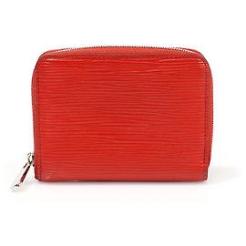 Louis Vuitton Zippy Münzgeldbörse aus Kobalt Rotem Epi-Leder