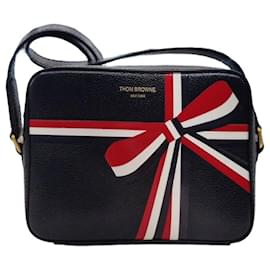 Kreuzkamera-Tasche mit dreifarbigen Banddruck - Thom Browne