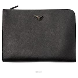 Prada Clutch Saffiano Nero