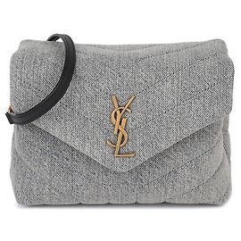 Saint Laurent Bolsa de brinquedos em denim acolchoado