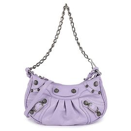Balenciaga Mini Schultertasche aus Leder mit Kette