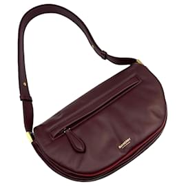Borsa a spalla piccola Olympia bordeaux - Burberry