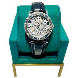 Orologio Bulgari BB Skeleton in oro bianco e pelle