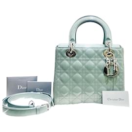 Borsa Tote Media in Pelle Verniciata Christian Dior Lady