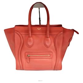 Luggage Nano Orange Tote Bag - Céline
