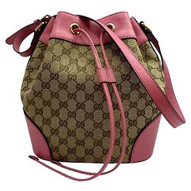 Gucci Borsa a secchiello con coulisse GG in jacquard