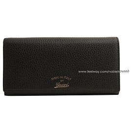 Gucci Schwarze Swing Klapp-Langbörse
