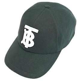 Damen Baseballcap schwarz aus dickem Baumwollstoff mit TB-Logo - Burberry