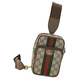 Borsa Mini Ophidia Sling in tessuto rivestito beige - Gucci