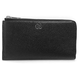Gucci GG Logo Langer Geldbeutel Schwarz