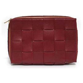 Bottega Veneta Clutch da Viaggio Rosso Scuro