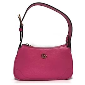 Gucci Borsa a spalla mini Aphrodite GG in pelle rosa