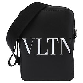 Valentino Pequena bolsa transversal masculina com logo