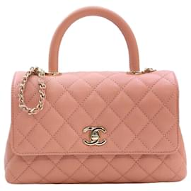 Coco Handle Caviar Piccolo Rosa Oro - Chanel
