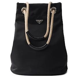 Prada Tote Medio in Nylon Mariner Rieditato