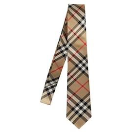 Burberry Moderne geschnittene Vintage-Karottenseide Krawatte