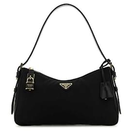 Borsa a spalla con chiusura in nylon riciclato e pelle ODO - Prada