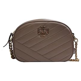 Borsa a tracolla matelassé in agnello marrone Tory Burch