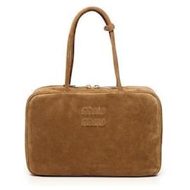 Miu Miu Borsa con fiocco in scamosciato Large