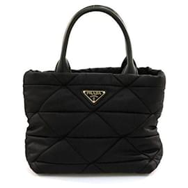Pequena bolsa tote de nylon reciclado com acolchoamento - Prada