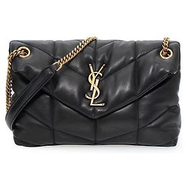 Saint Laurent Piccola borsa puffer in pelle di agnello trapuntata