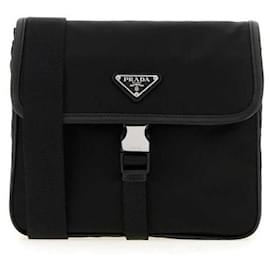 Prada Bolsa de Ombro em Couro Saffiano Re-Nylon