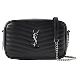 Saint Laurent Borsa a tracolla mini trapuntata con monogramma