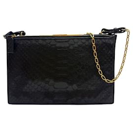 Python Mini Umhängetasche Schwarz - Céline