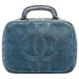 Borsa Vanity in Denim Blu CC di Chanel