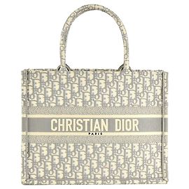 Borsa tote media Dior Oblique ricamata Christian Dior
