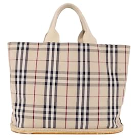 Burberry Nova Check Tote aus Canvas Klein