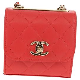 Clutch Chanel Trendy CC con catena in pelle di agnello trapuntata piccola
