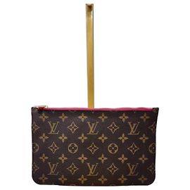 LOUIS VUITTON Monogram Neverfull MM GM Pochette/Bolso Marrón