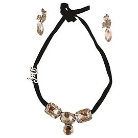 Raffinata parure DOLCE & GABBANA collier orecchini cristalli