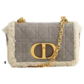 Dior Borsa a tracolla in pelle grigia