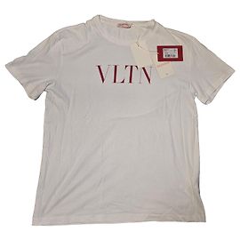 Valentino VLTN Logo Men's T-Shirt Size XL White Red New Tag Unworn
