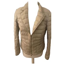 Autre Marque Chaqueta de plumas Madeleine beige con relleno de plumas
