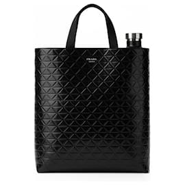 Borsa Tote Prada in pelle Spazzolato nera